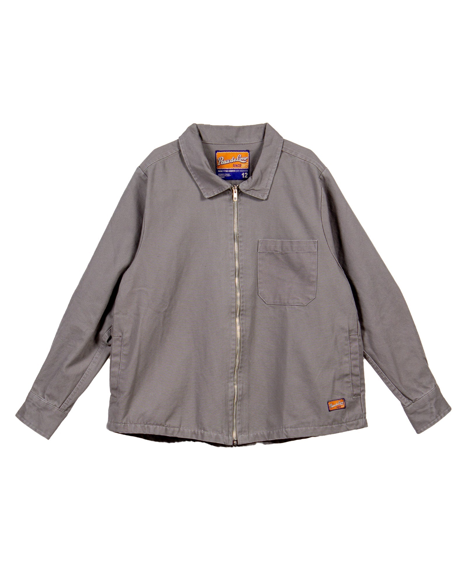 Grey Canvas Car Coat