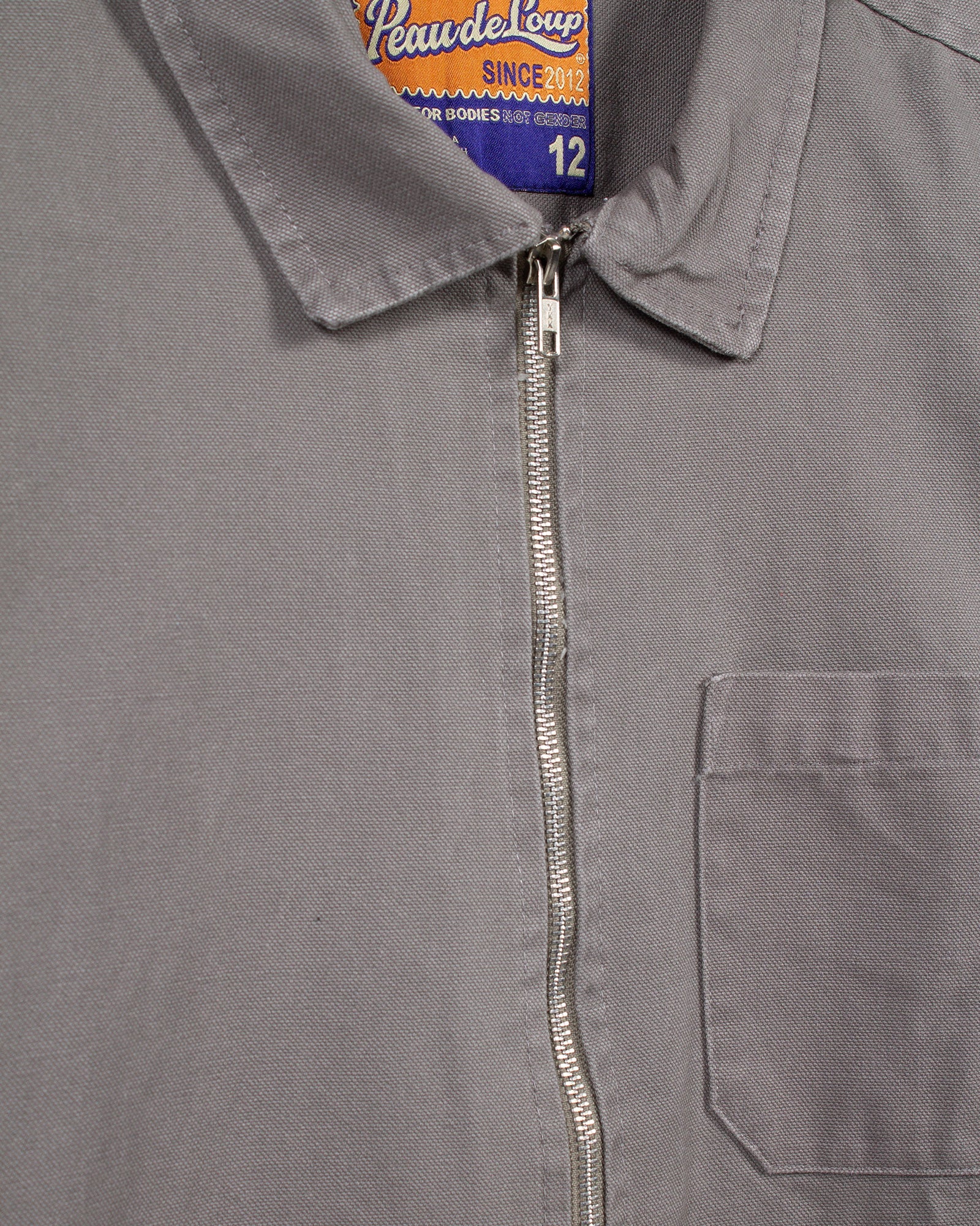 Grey Canvas Car Coat