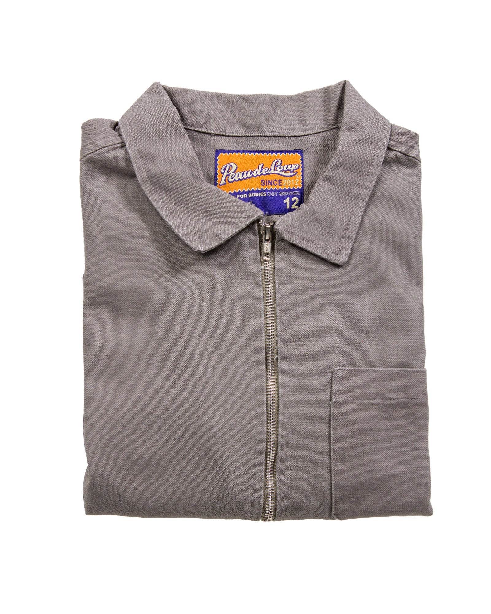 Grey Canvas Car Coat