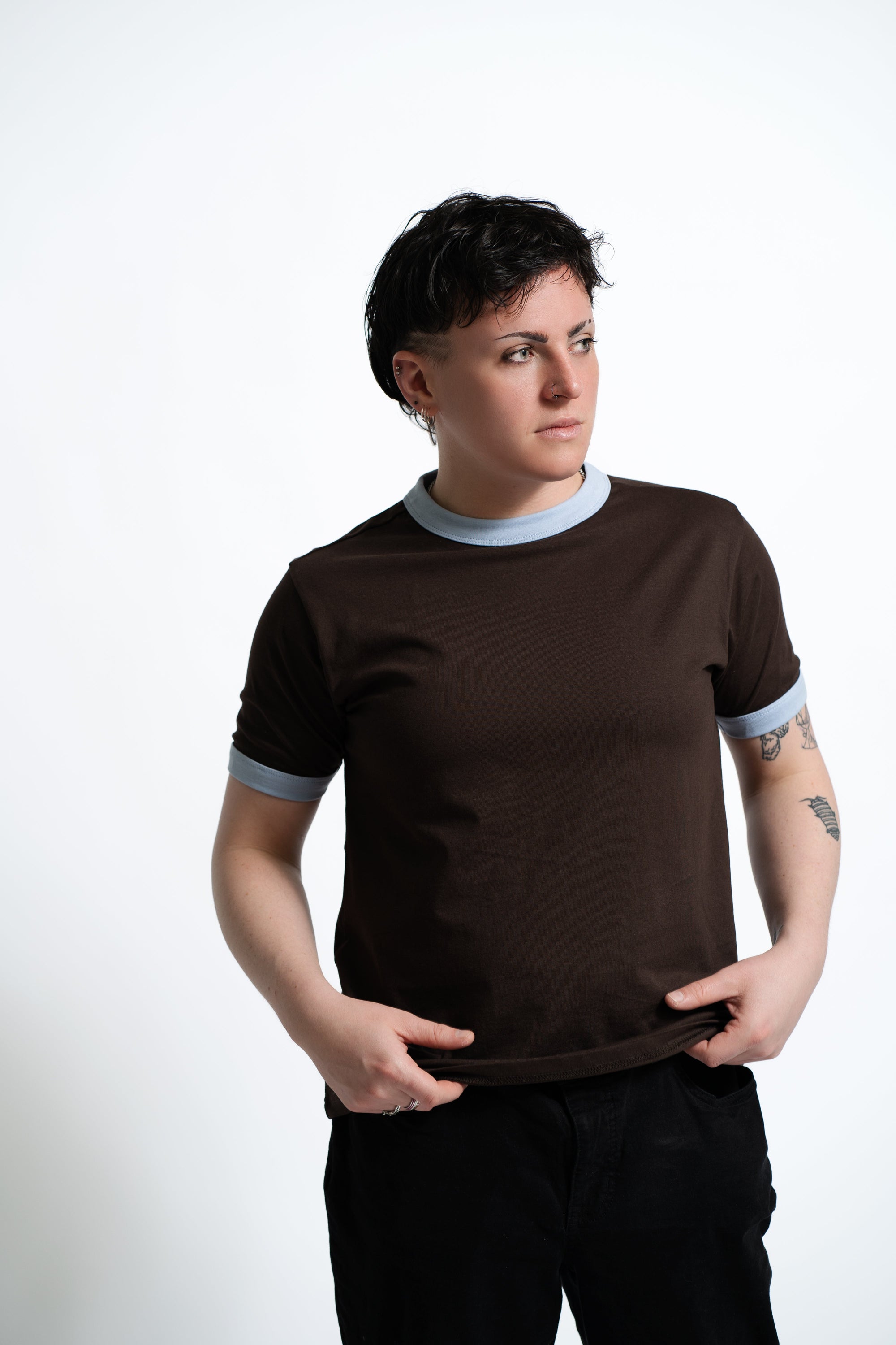 Maroon Ringer Tee