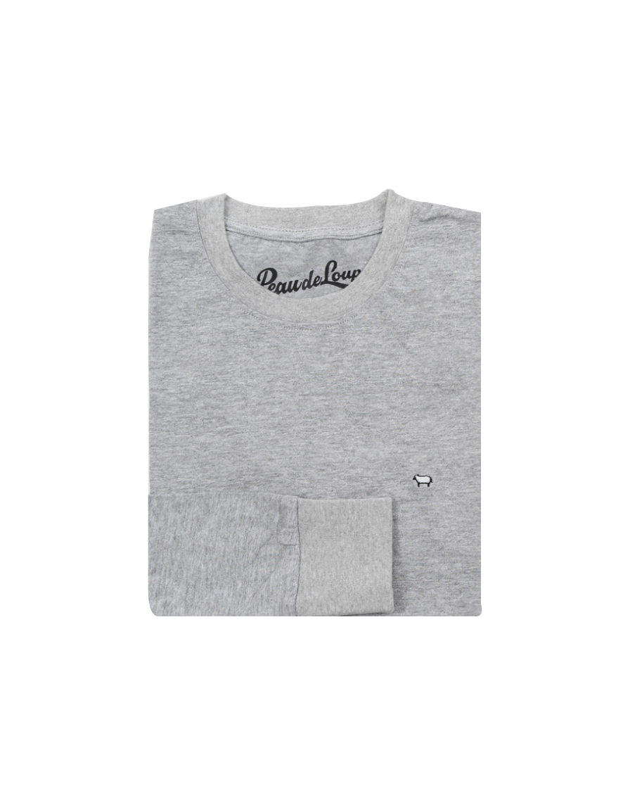 Heather Grey Long Sleeve Crew