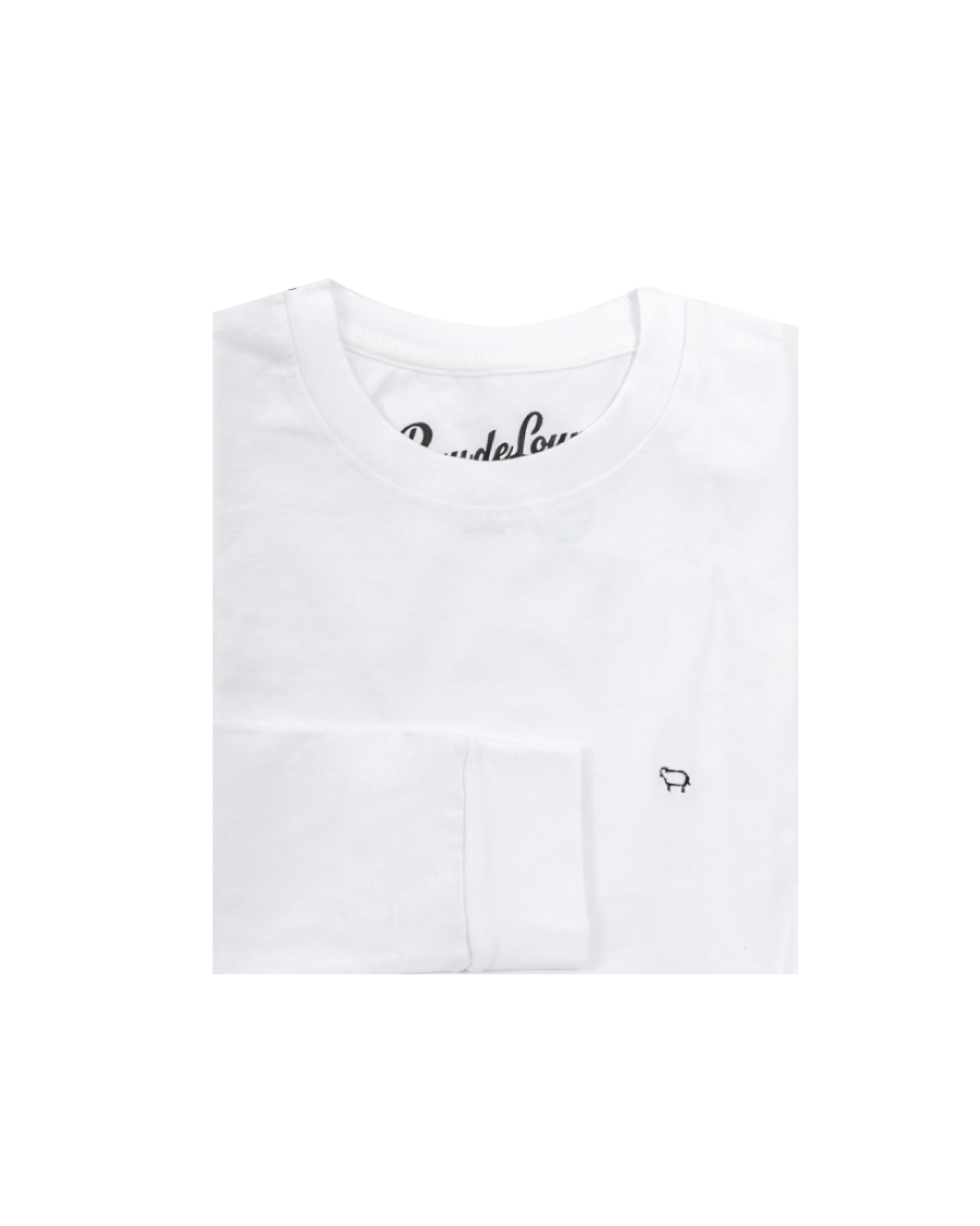 White Long Sleeve Crew