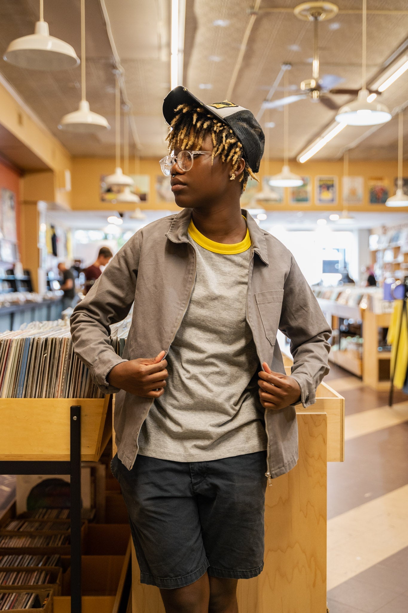 Grey Canvas Car Coat