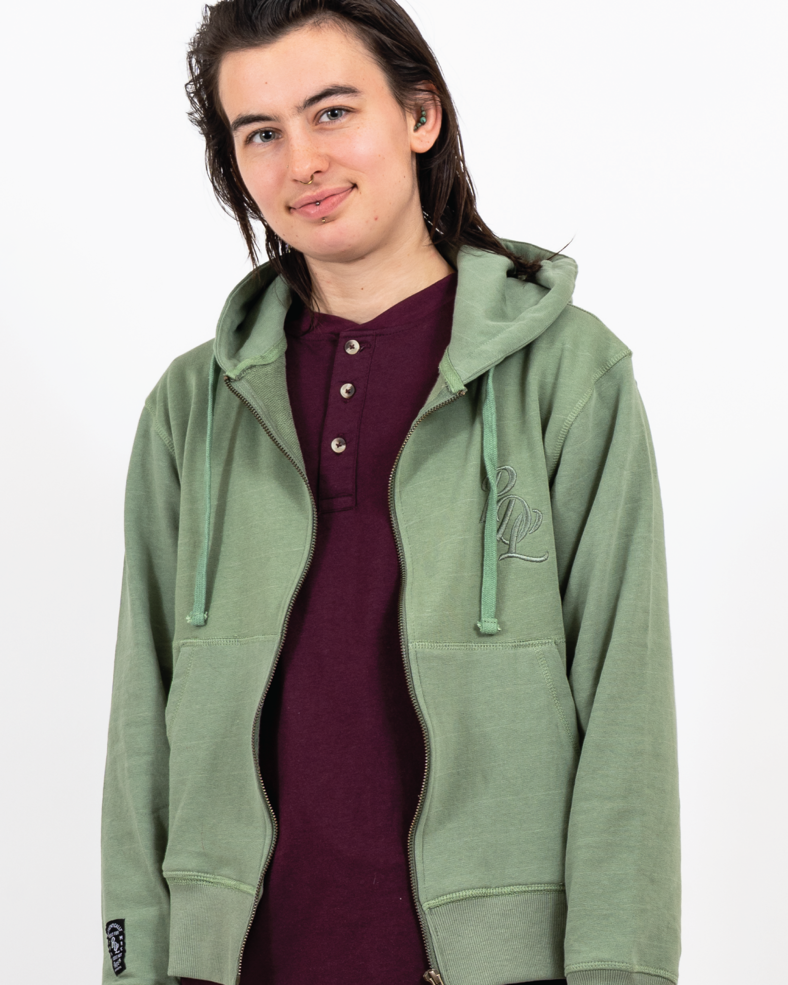 Alpha Olive Script Hoodie