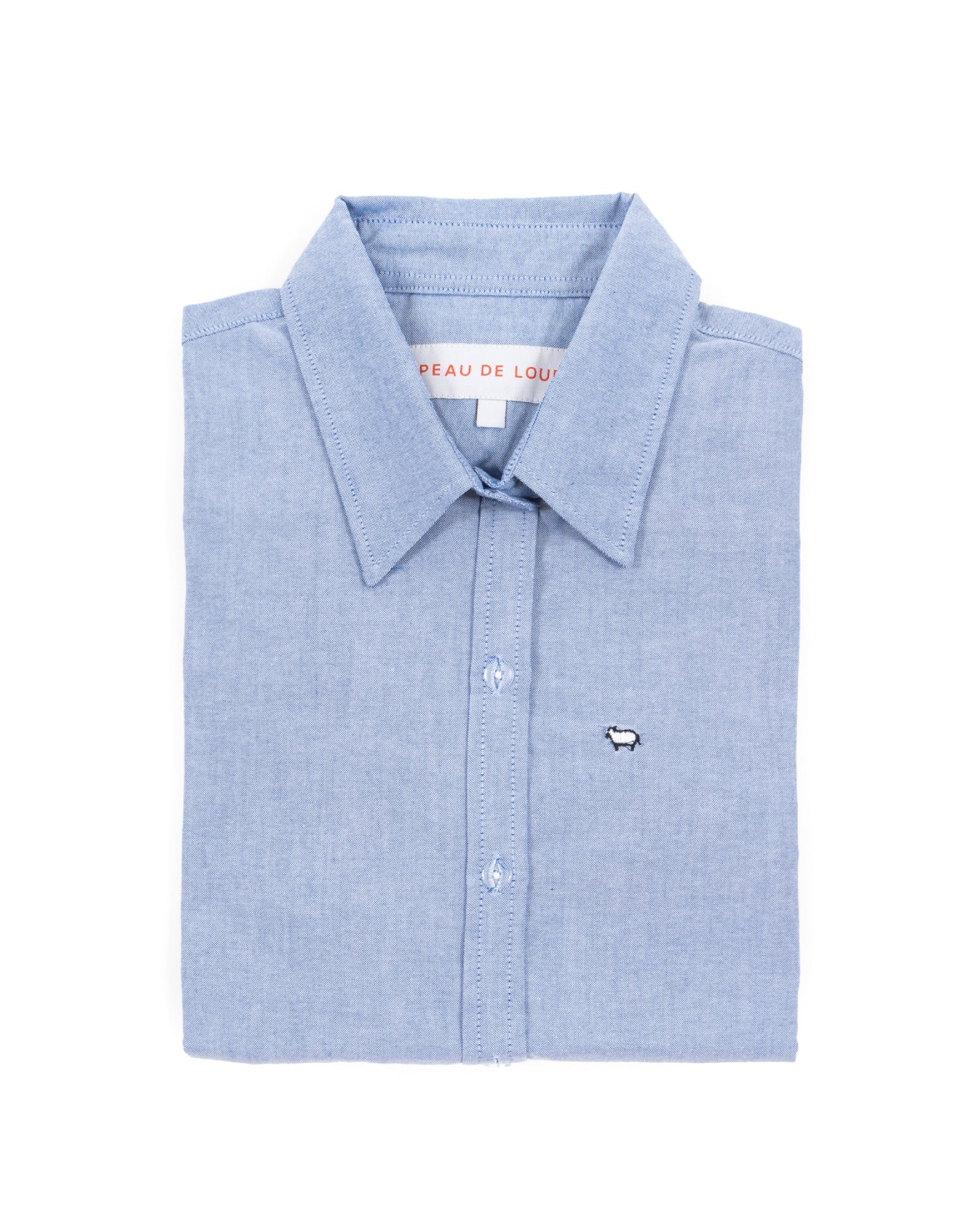 Short Sleeve Blue Oxford