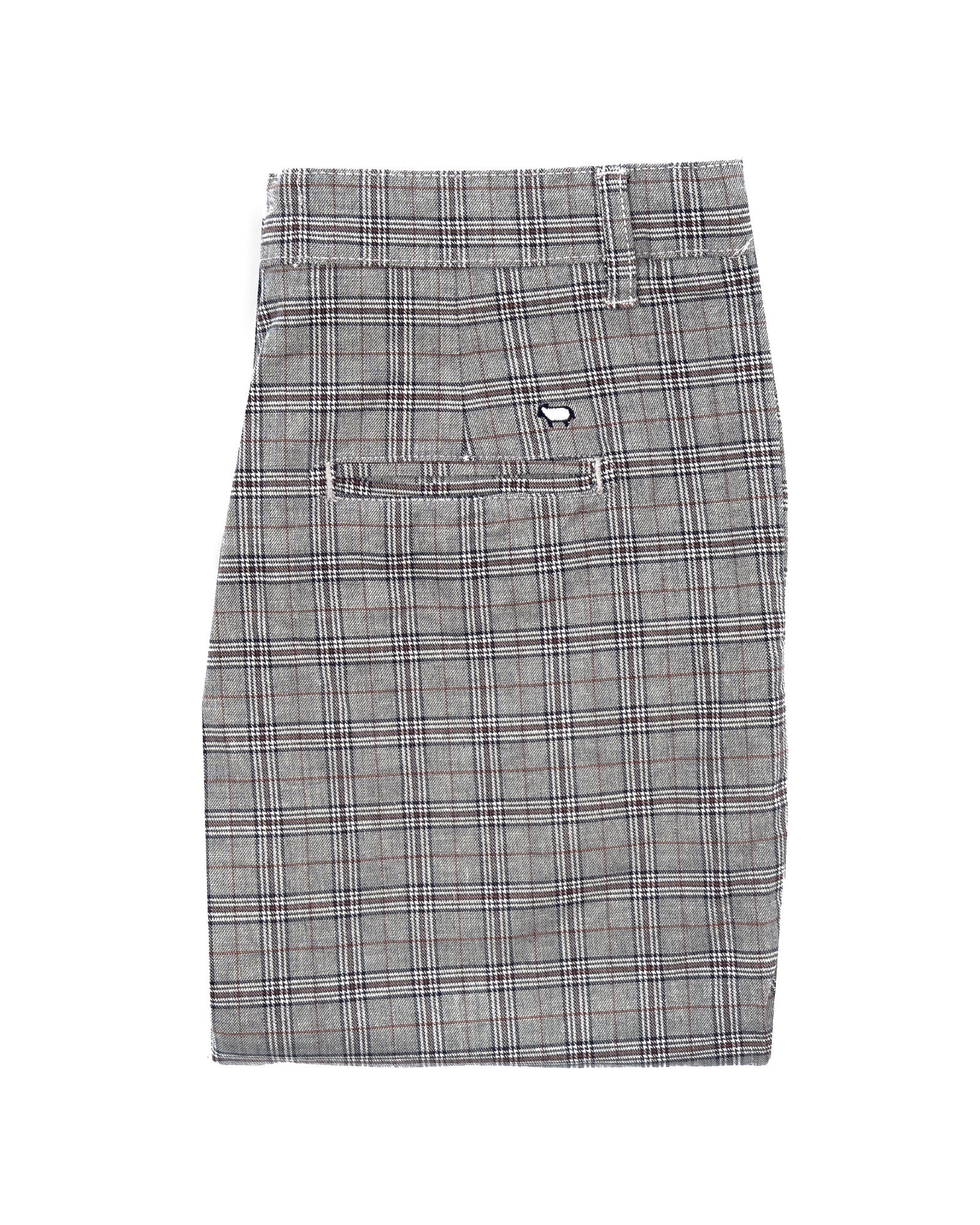 Pewter Plaid Trouser