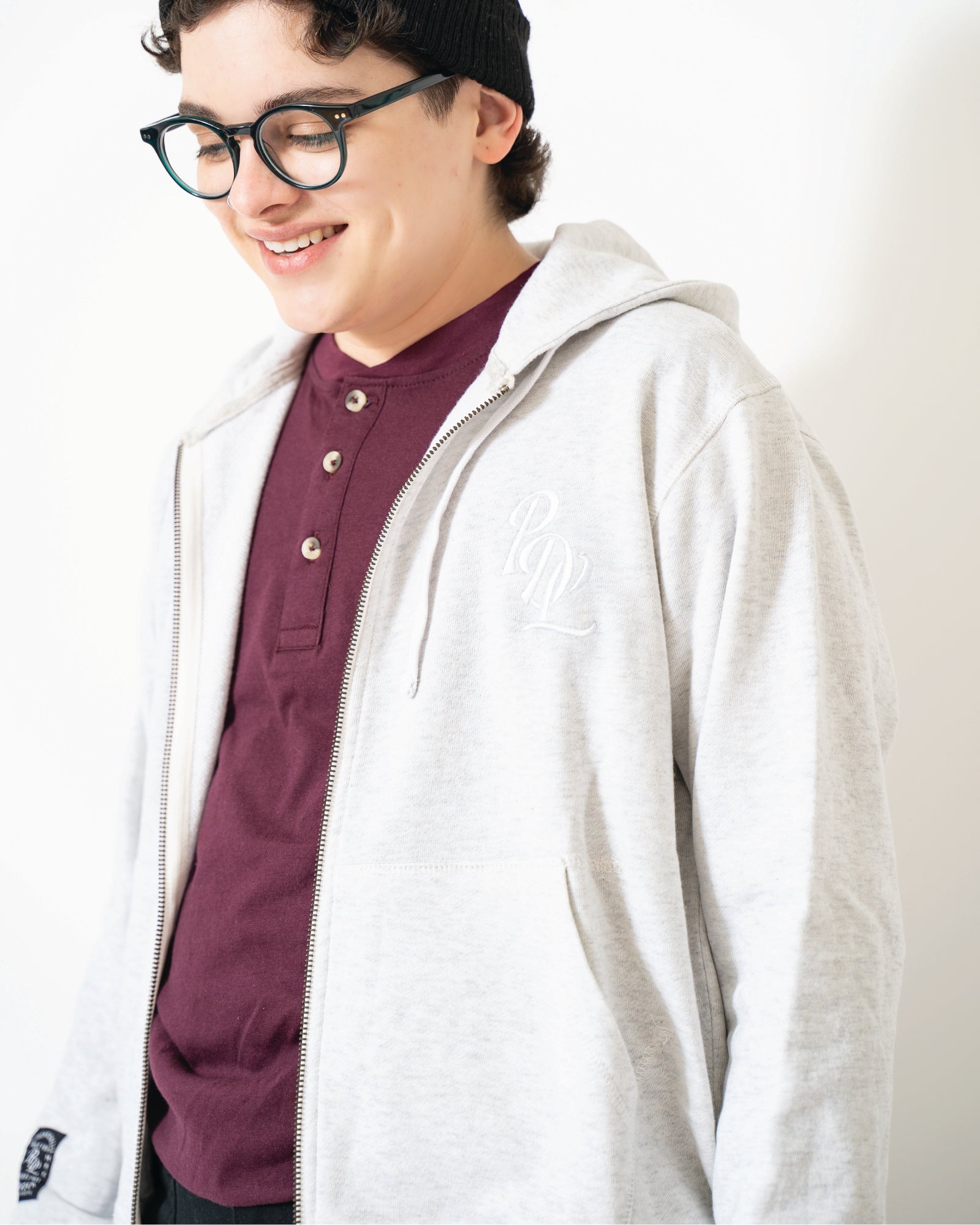 Alpha Melange Script Hoodie