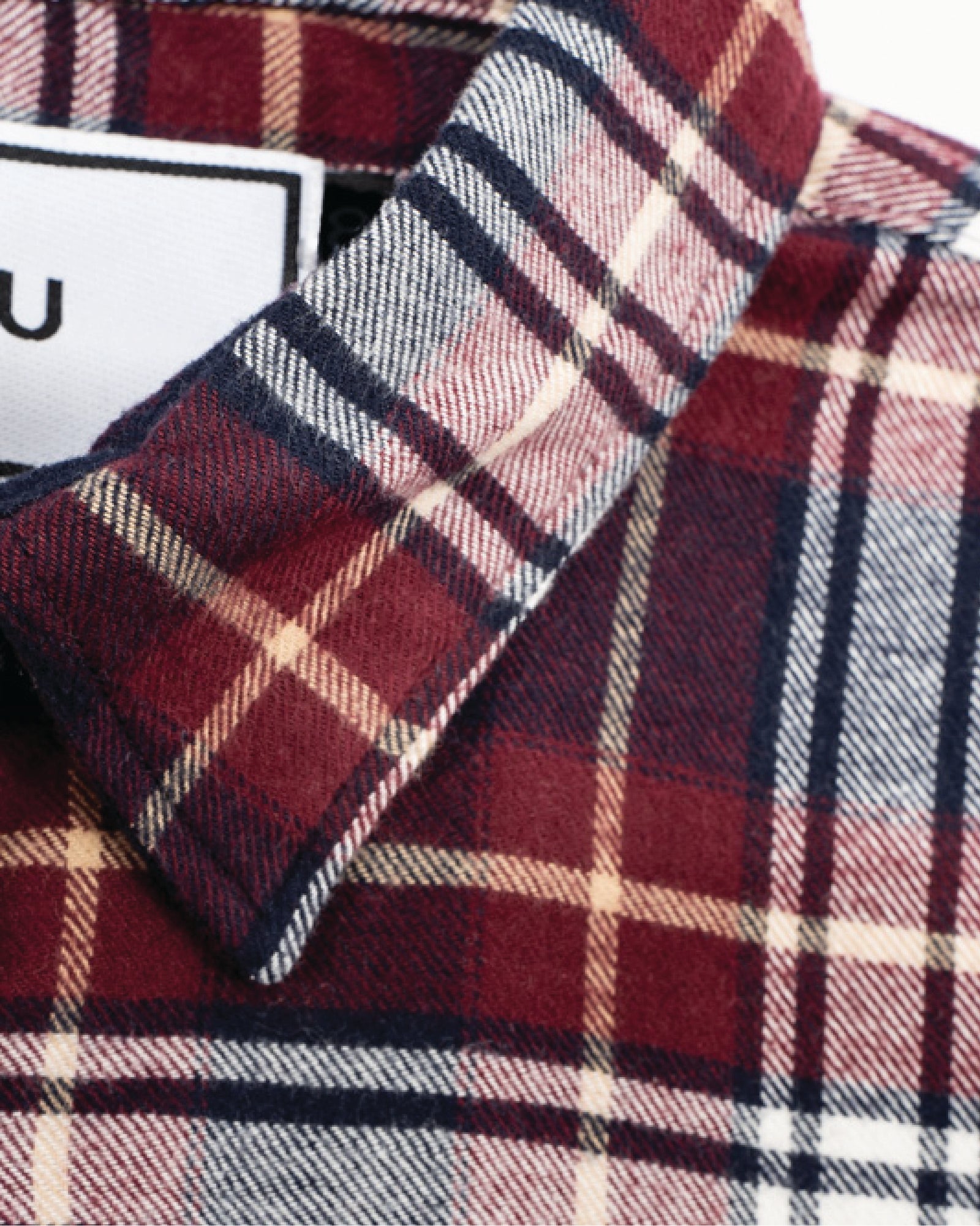 Navy and Red Box Plaid Flannel