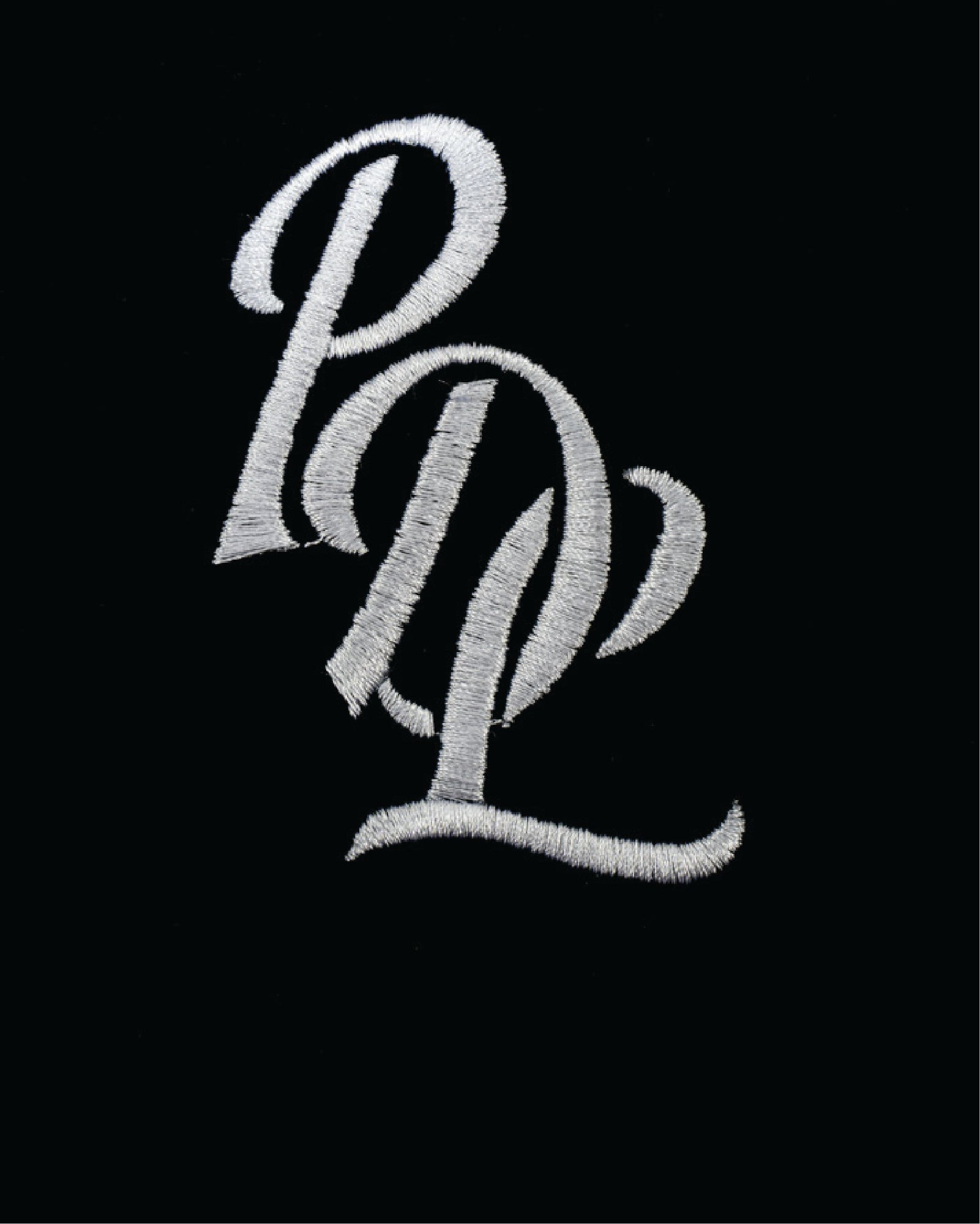 Alpha Black Varsity Script Logo