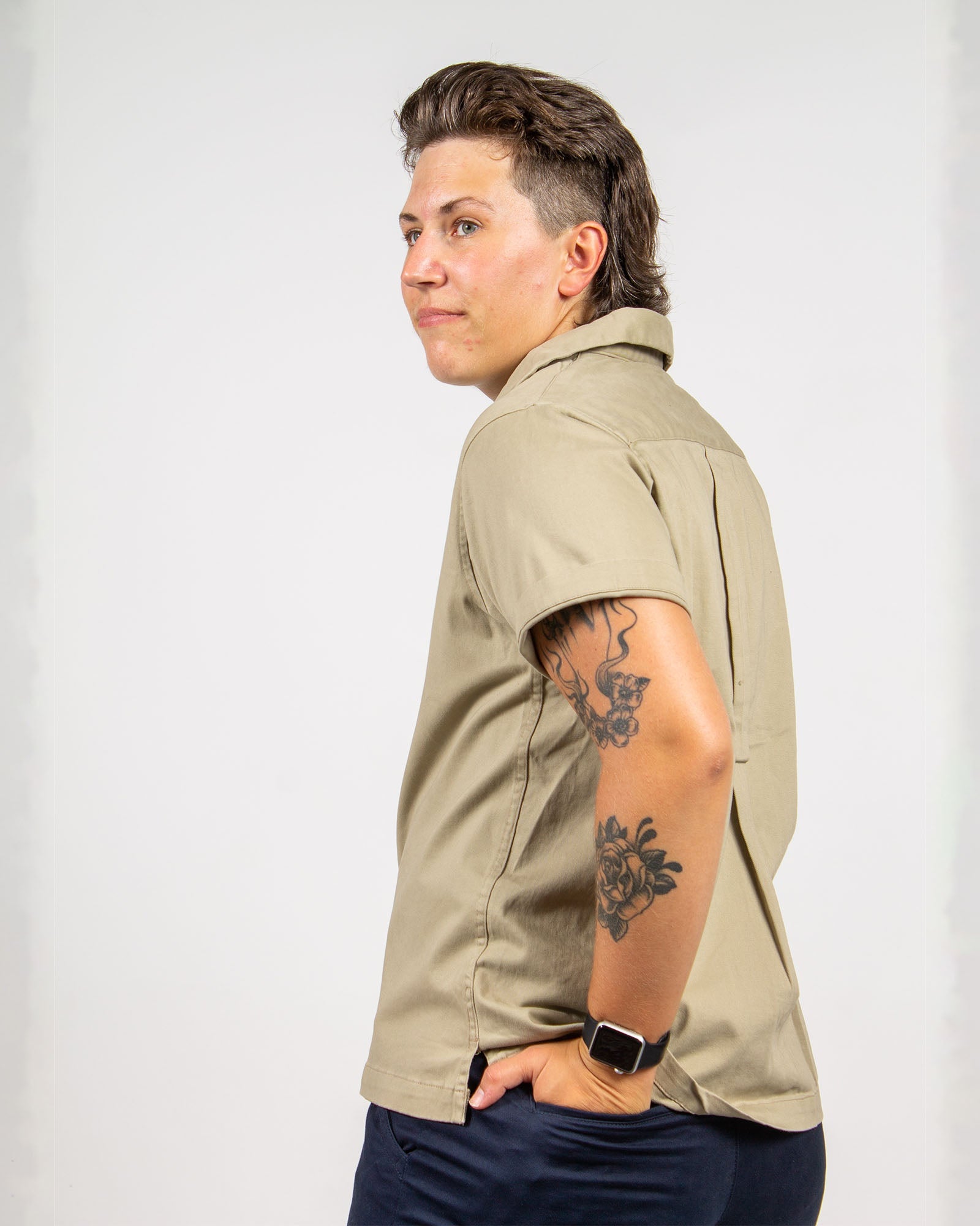 Tan Camp Collar Shirt
