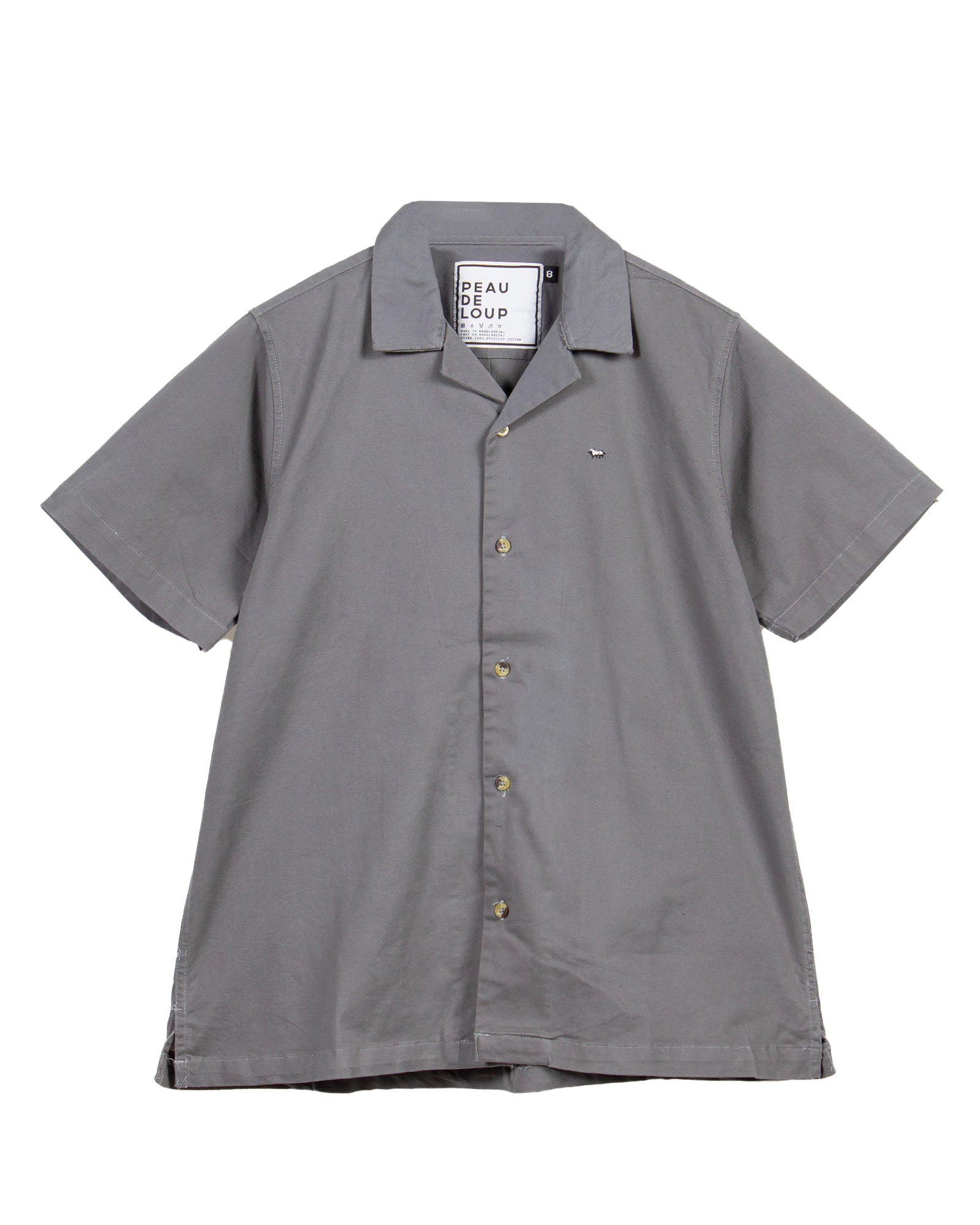 Grey Camp Collar Shirt