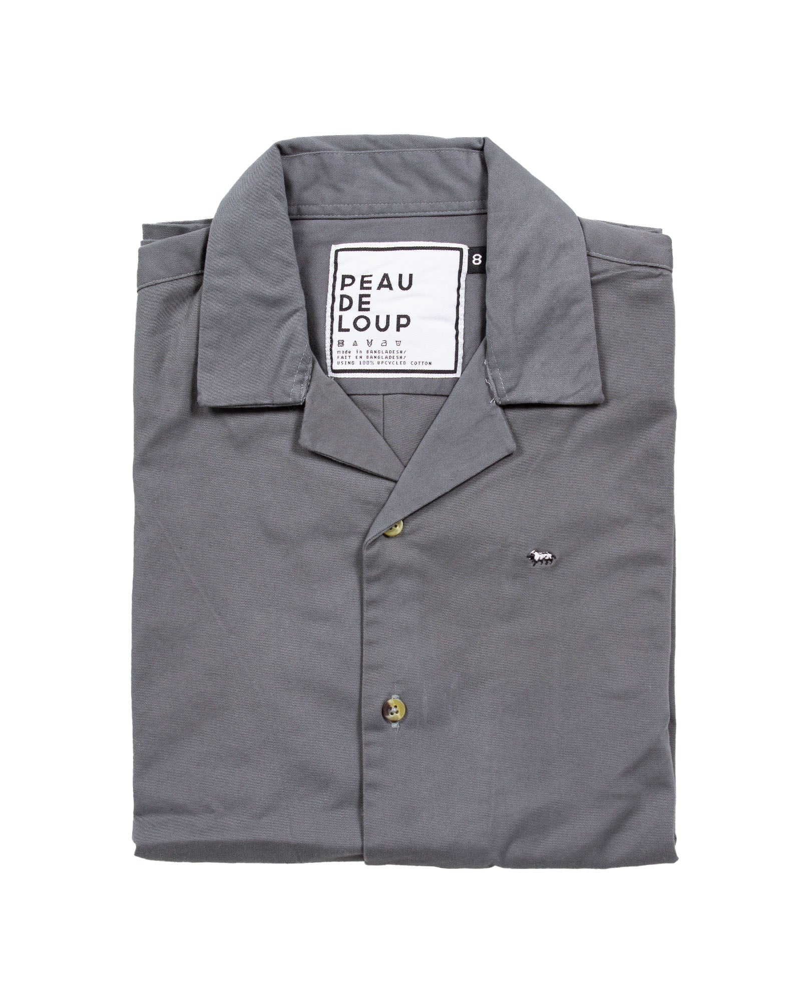 Grey Camp Collar Shirt