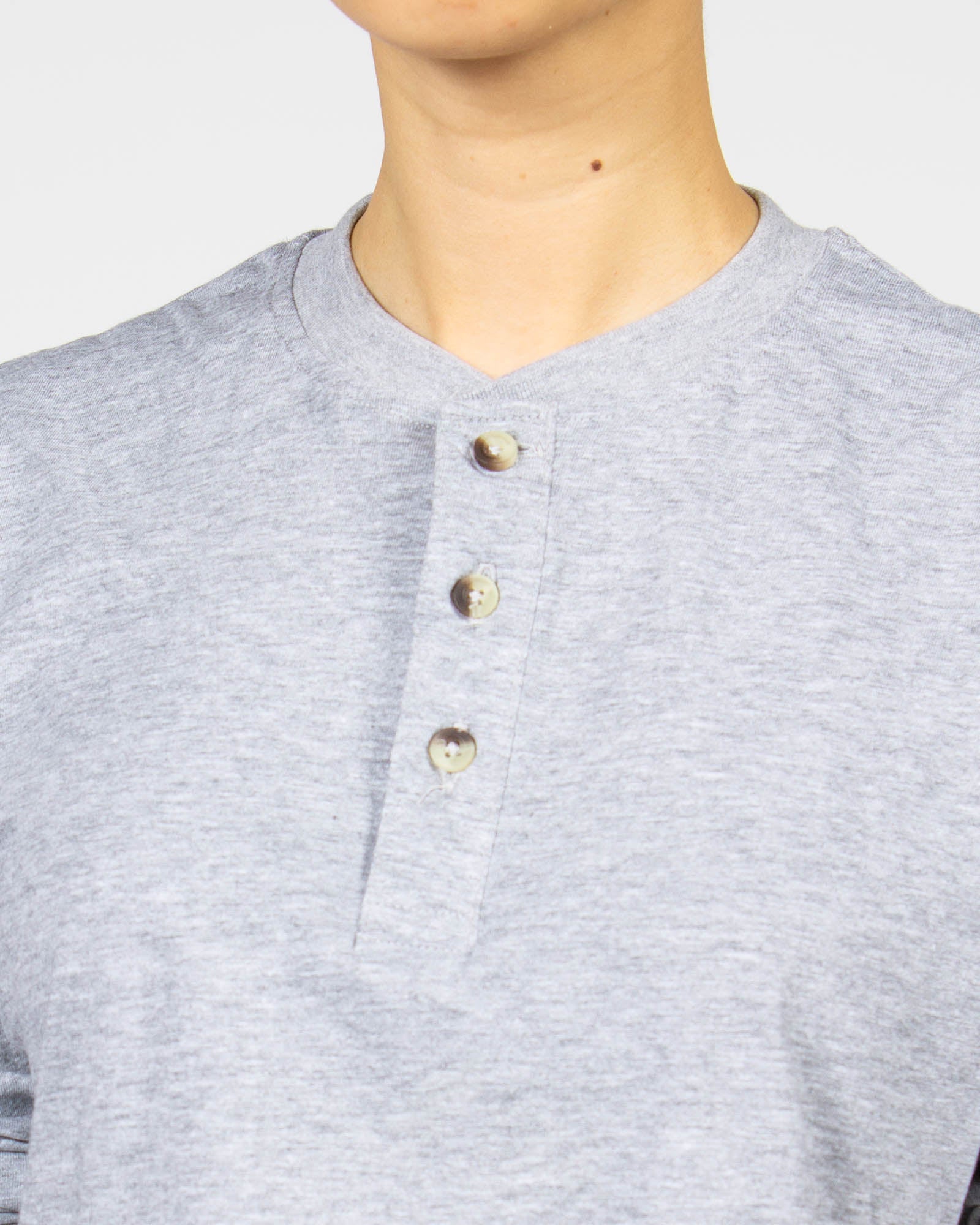 Heather Grey Henley