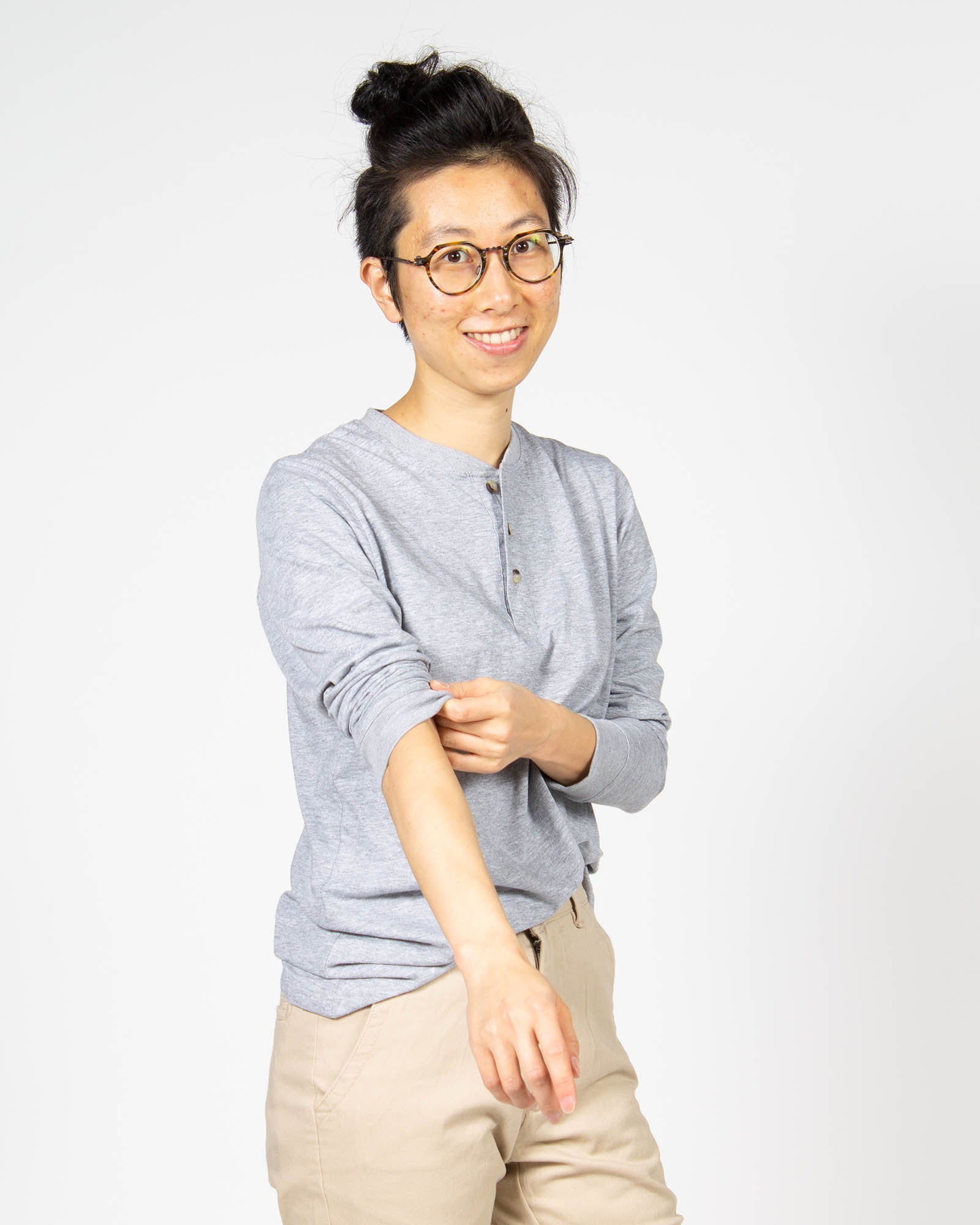 Heather Grey Henley