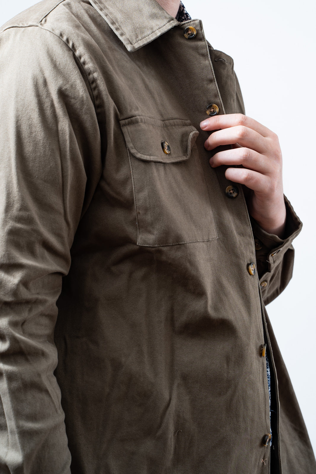 Olive Essential Shirt Jacket