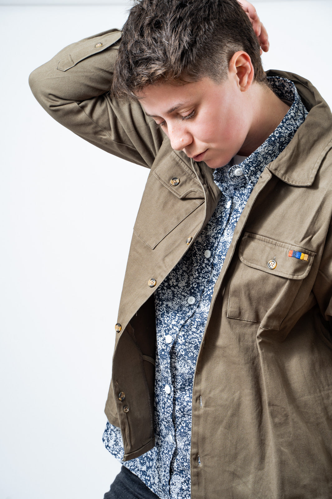 Olive Essential Shirt Jacket