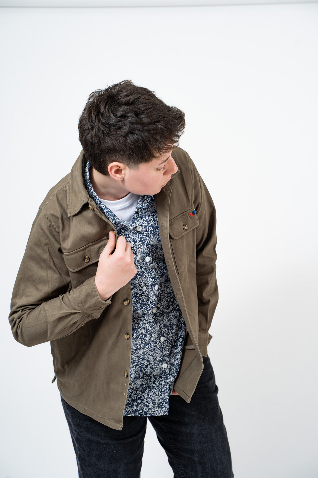 Olive Essential Shirt Jacket