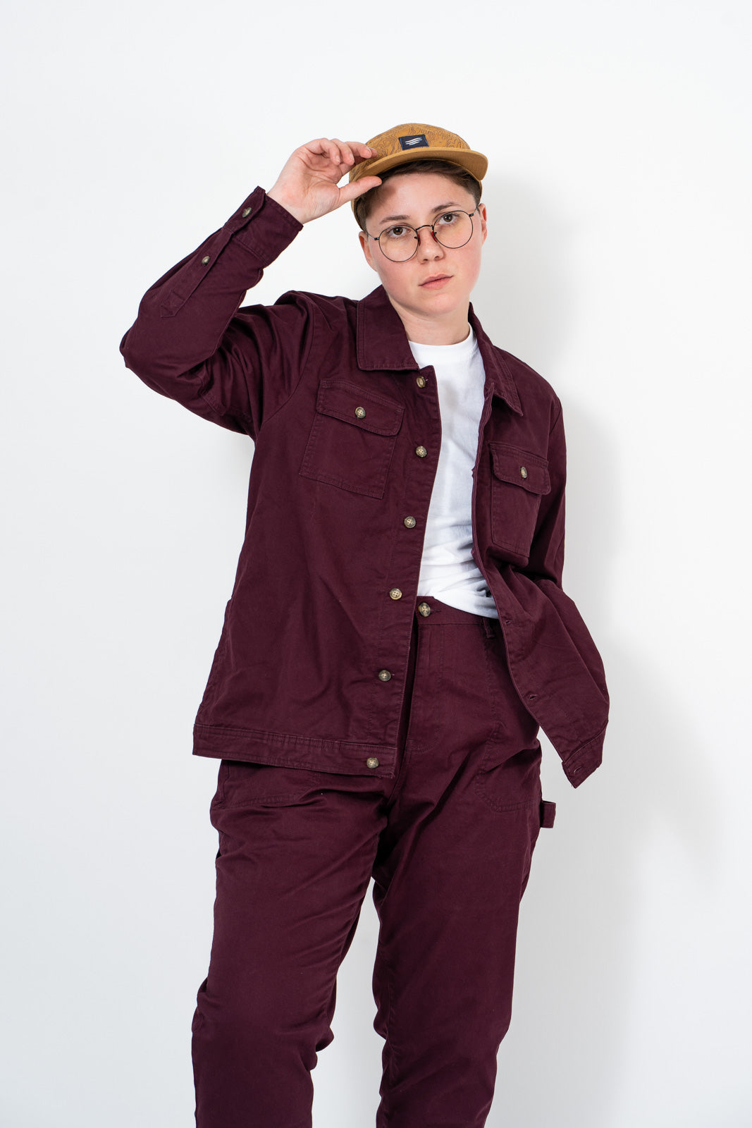 Burgundy Utility Jacket