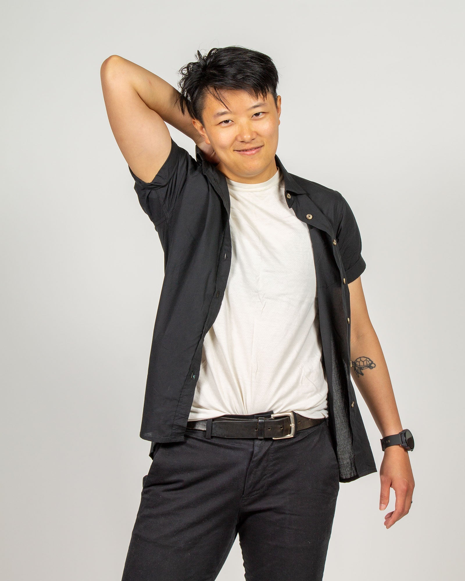 Black Oxford Short Sleeve