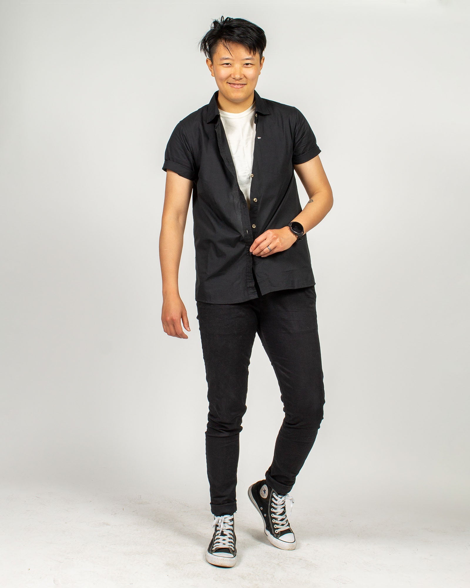 Black Oxford Short Sleeve