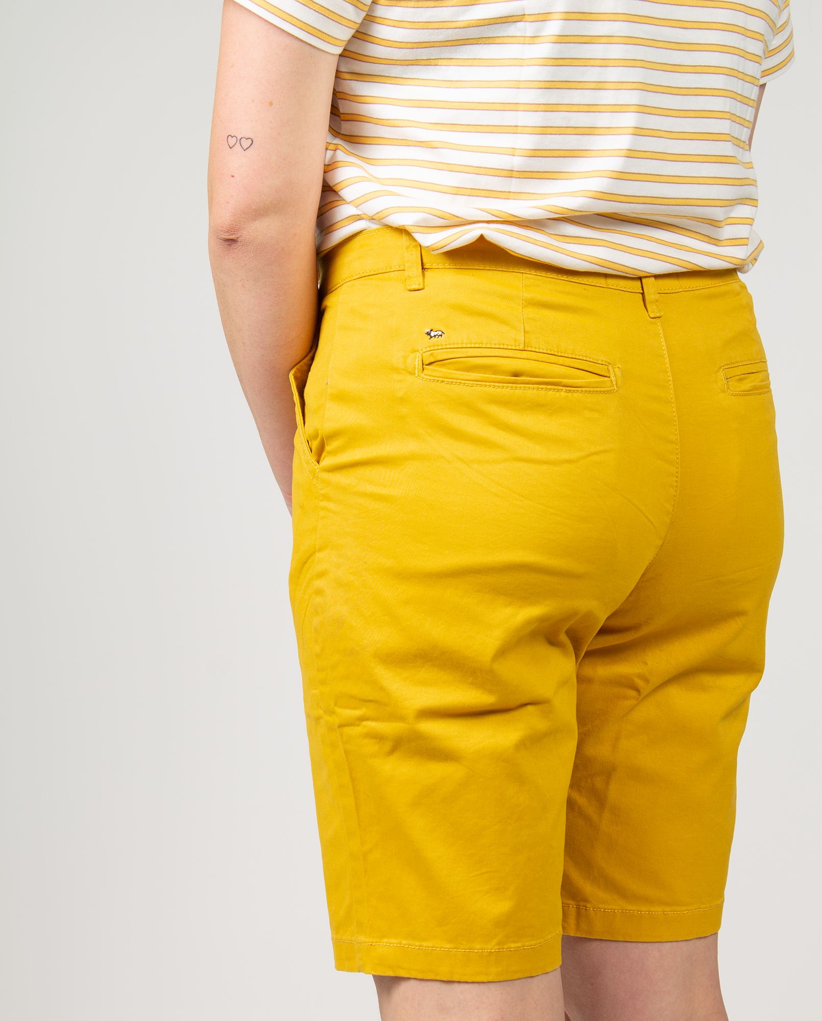 Mustard Chino Short