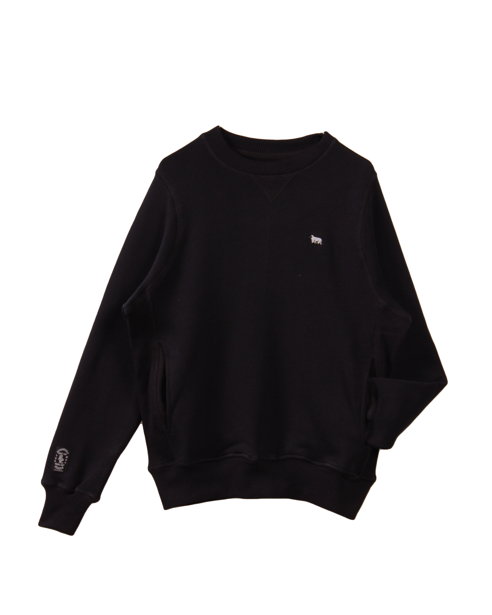Kids Black Logo Crew