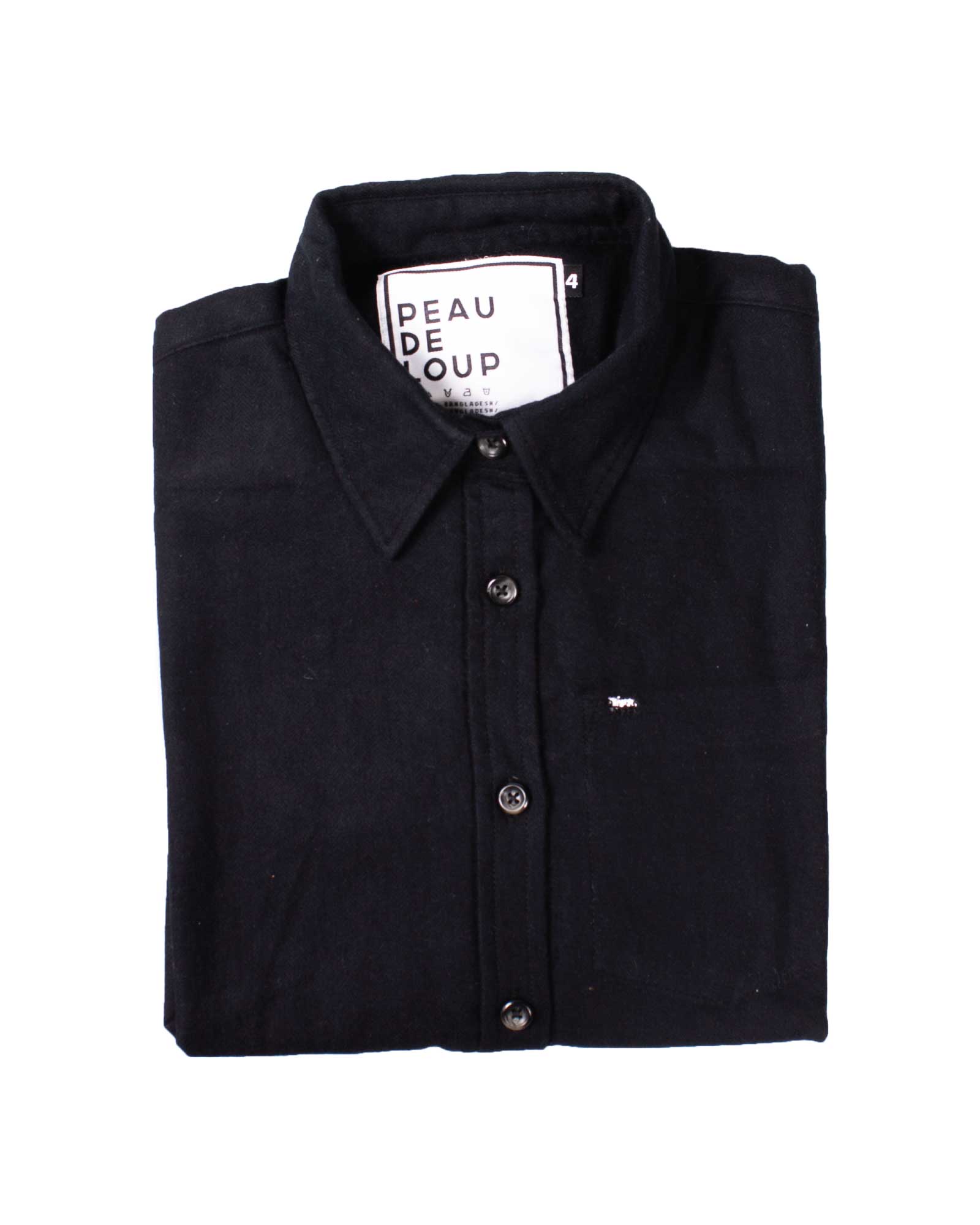 Black Herringbone Flannel