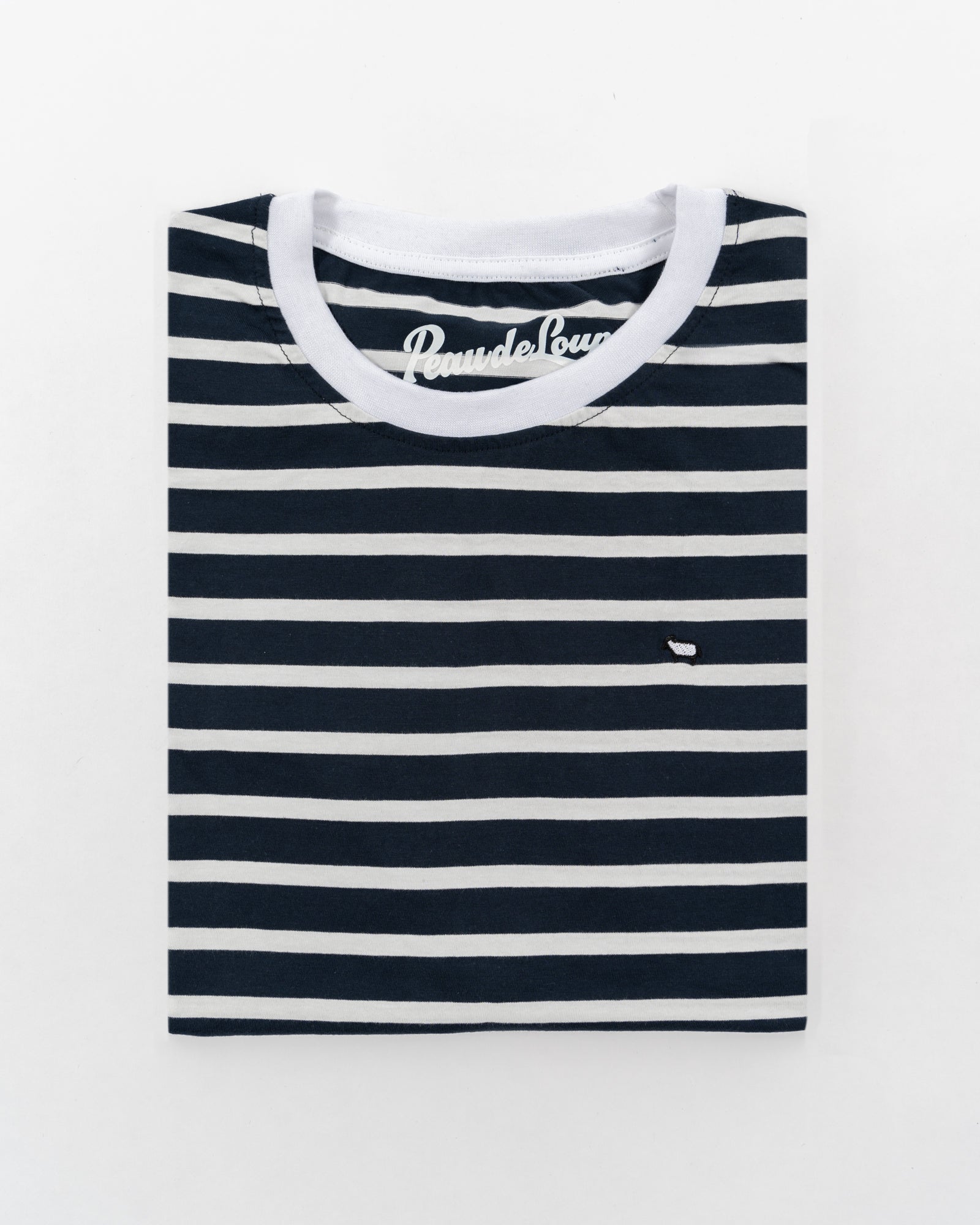 White and Navy Stripe