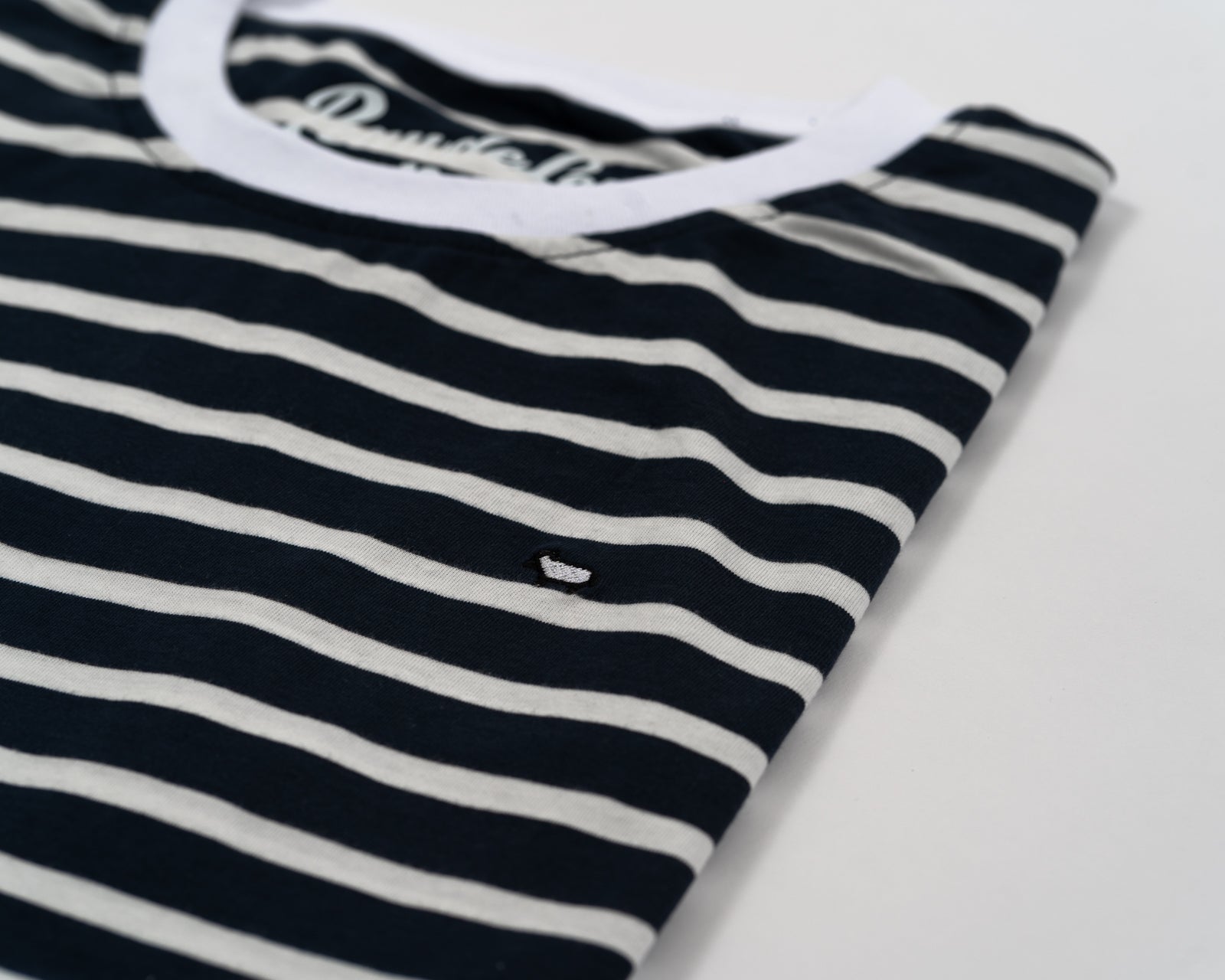 White and Navy Stripe