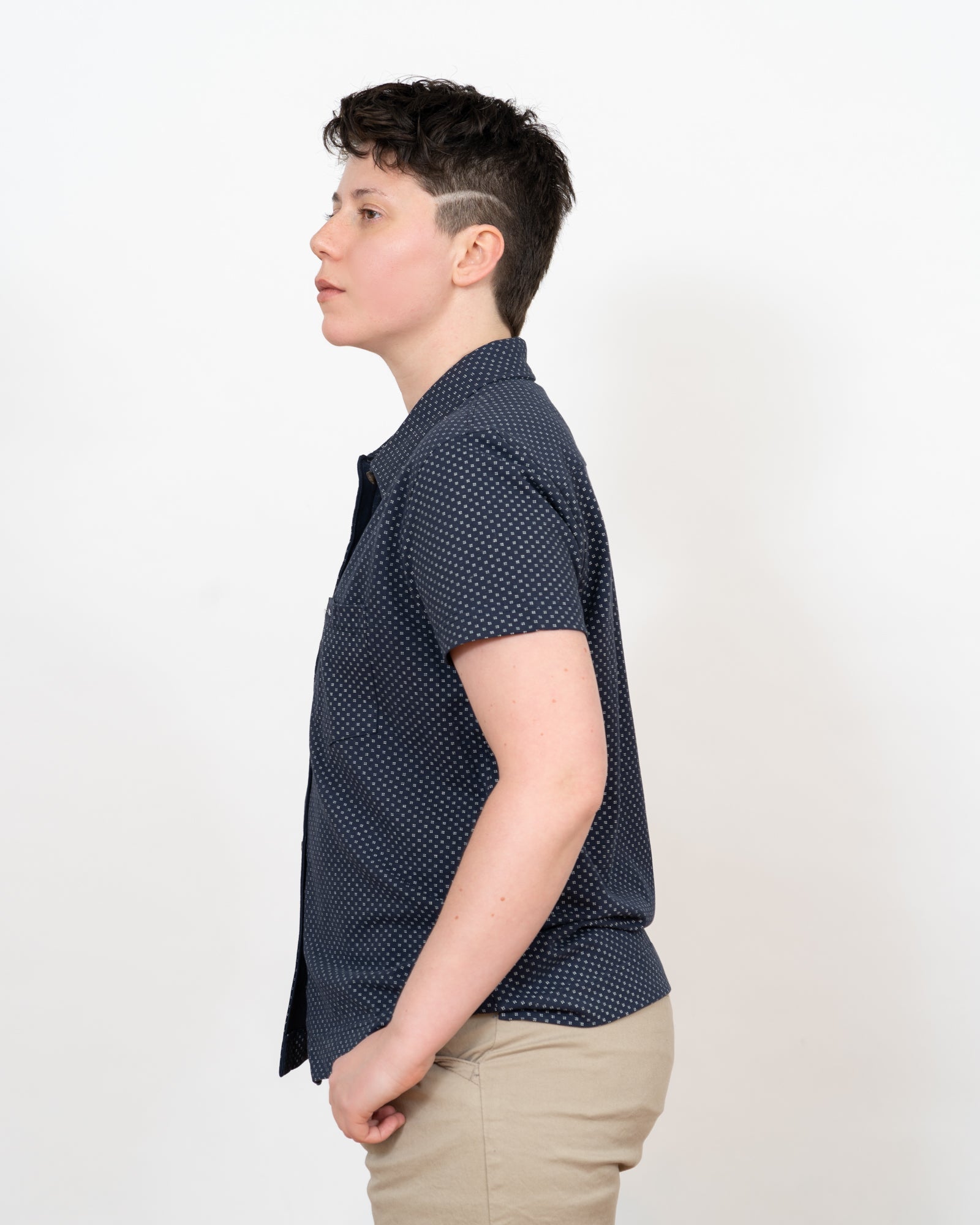 Navy Print Shirtee