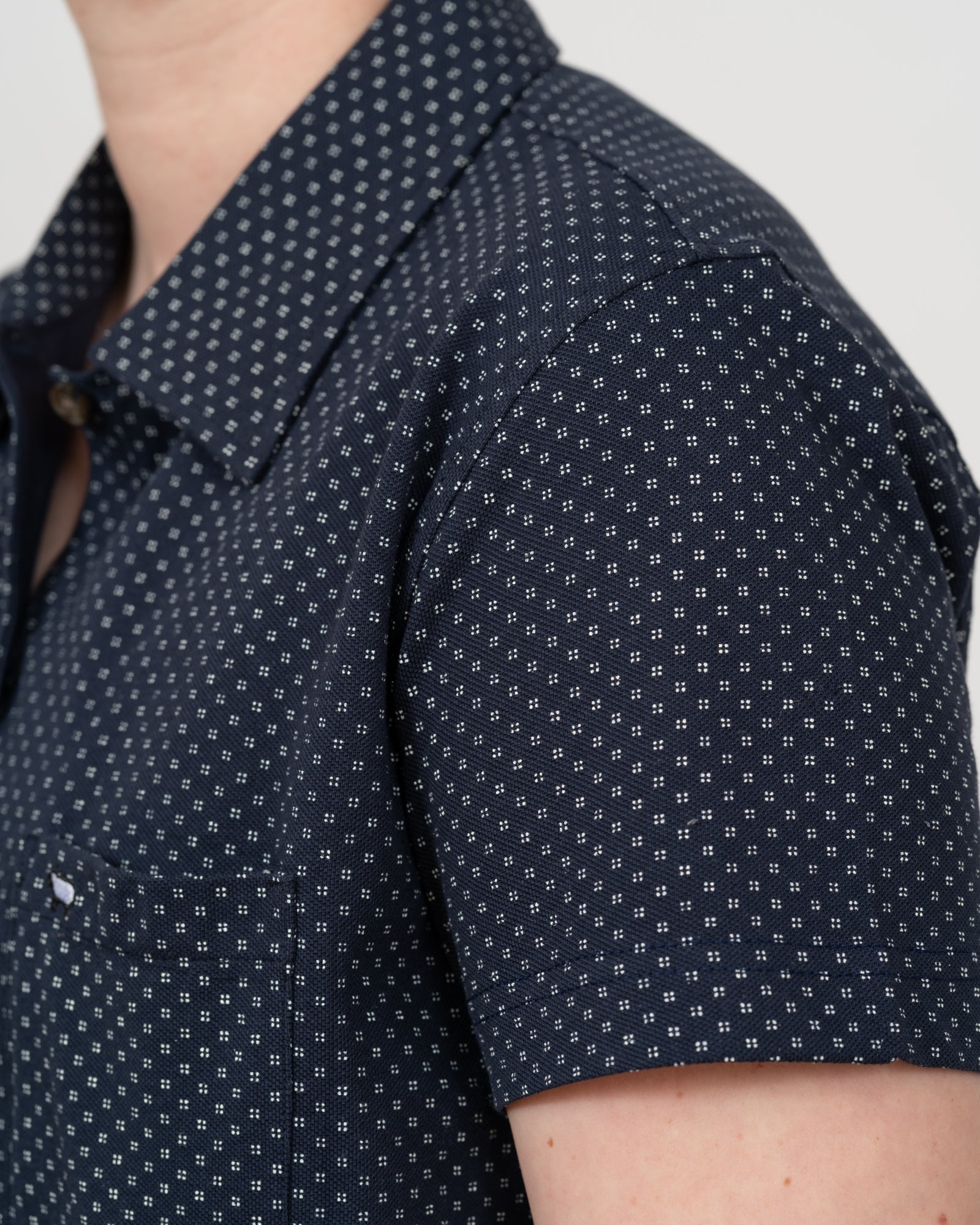 Navy Print Shirtee