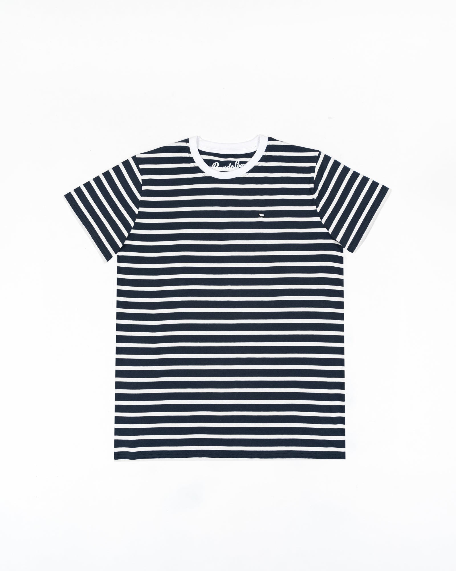 White and Navy Stripe